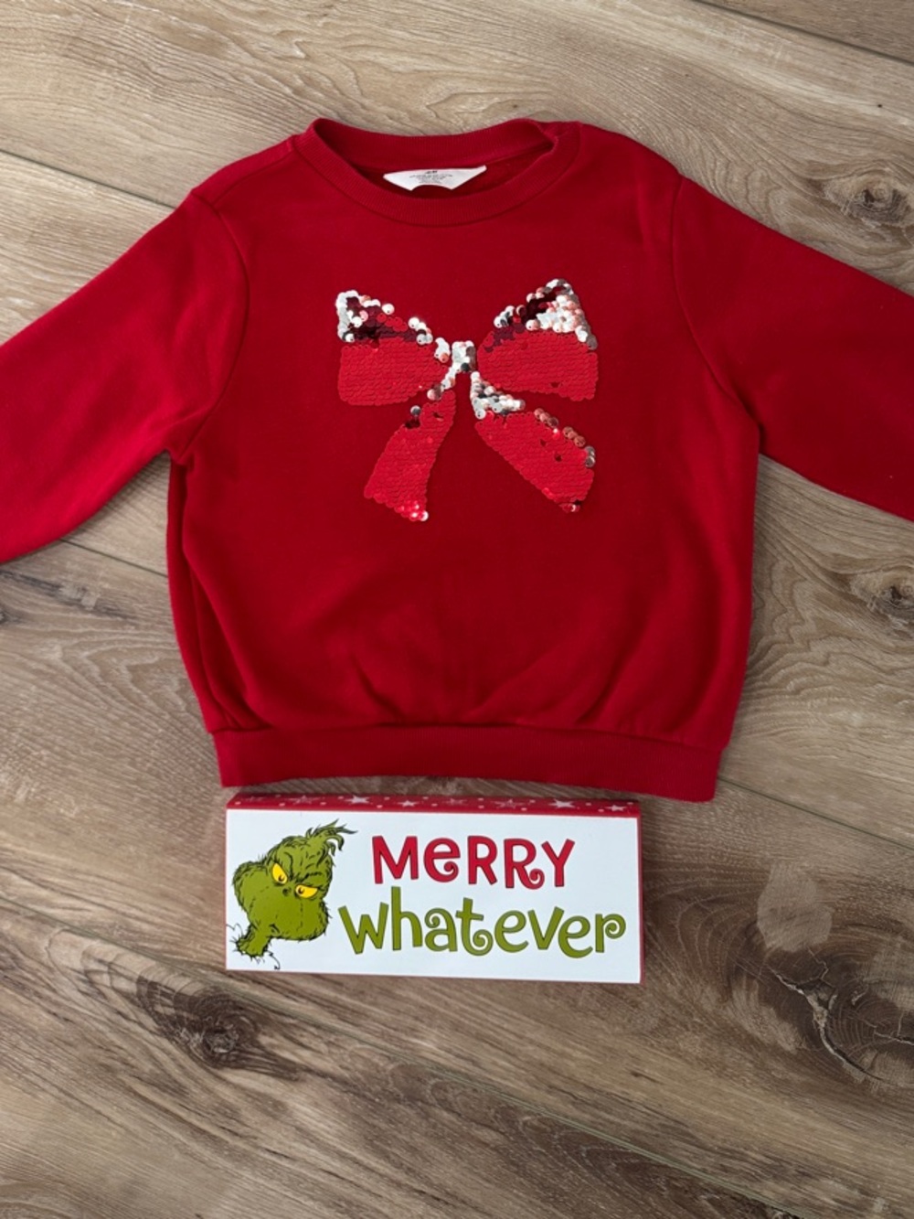 H&M Girl’s Sequin Bow Sweatshirt